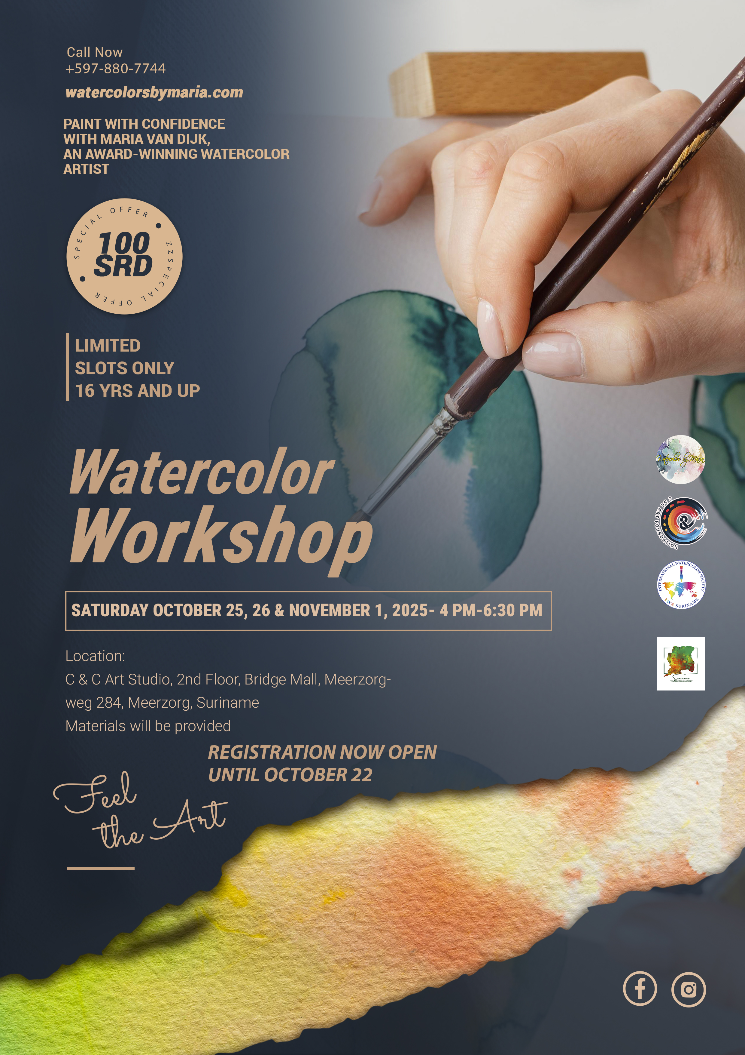 Beginner Watercolor Workshop with Maria van Dijk – Watercolors by Maria